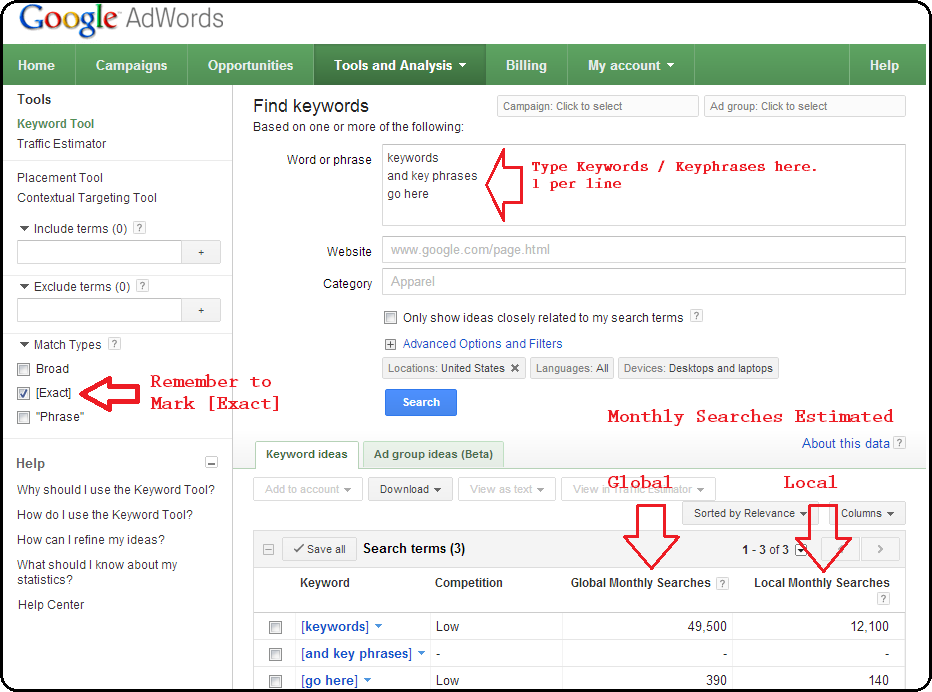 how to do keyword research in google adwords